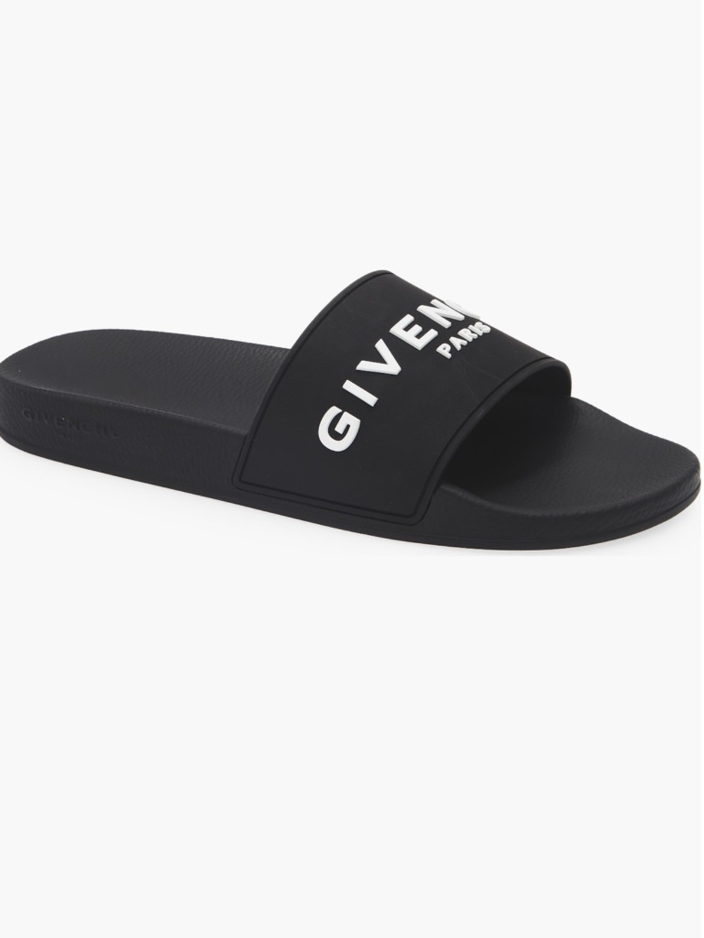 Givenchy Black Slides with White Logo - Picture 6 of 10